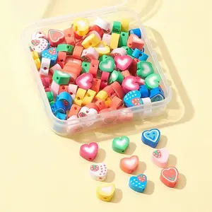 100Pcs Handmade Polymer Clay Beads