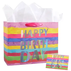 1 Set Paper Tote Bags with Handles