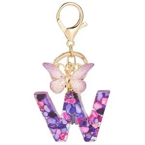 Resin Butterfly Pendant Keychains