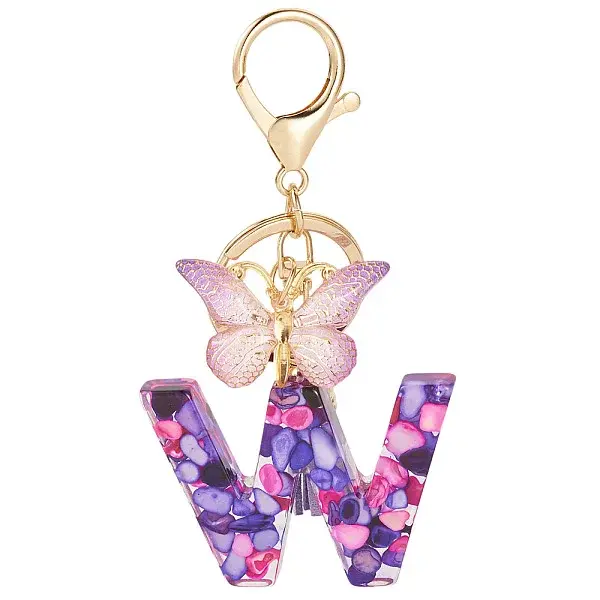 Resin Butterfly Pendant Keychains