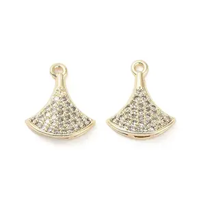 Brass Micro Pave Cubic Zirconia Pendants