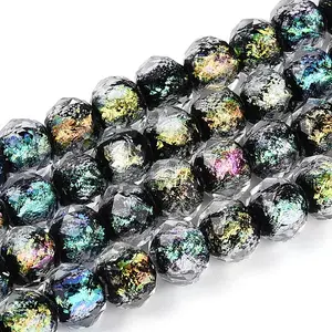 Handmade Foil Glass Lampwork Beads Strands