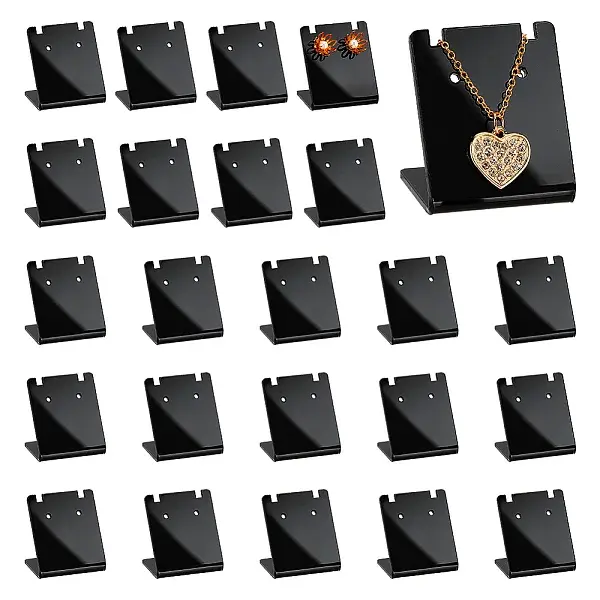 24Pcs Organic Glass Slant Back Earring Display Stands