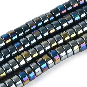 AB Color Plated Opaque Glass Beads Strands