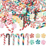 96Pcs 12 Styles Handmade Polymer Clay Cabochons