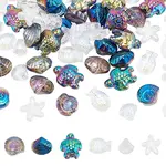 60Pcs 6 Styles Electroplate Glass Beads