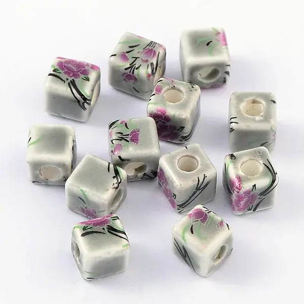 Handmade Printed Porcelain Beads