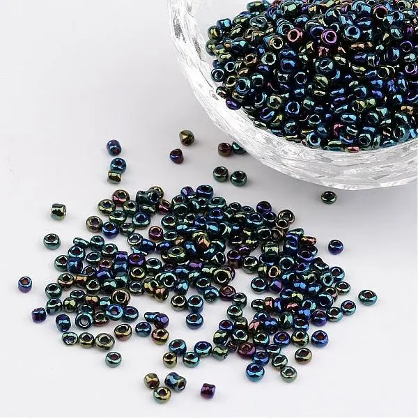 12/0 Iris Round Glass Seed Beads