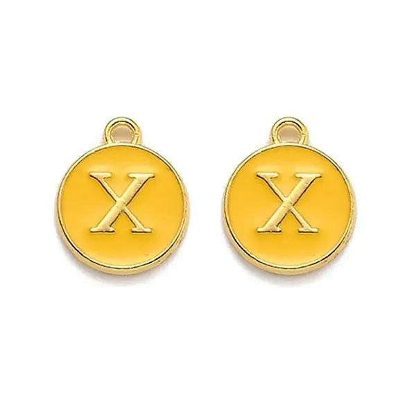 Golden Plated Alloy Enamel Charms