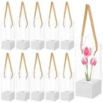 12 Sets Clear Plastic & Paper Flower Storage Boxes