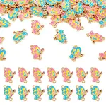 40Pcs 2 Colors  Alloy Enamel Connector Charms