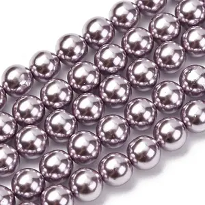 Electroplated Shell Pearl Beads Strands