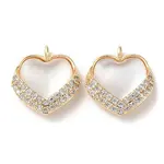 Brass Micro Pave Cubic Zirconia & Sea Shell Charms