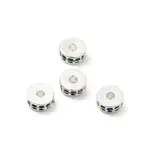Brass Micro Pave Cubic Zirconia Beads