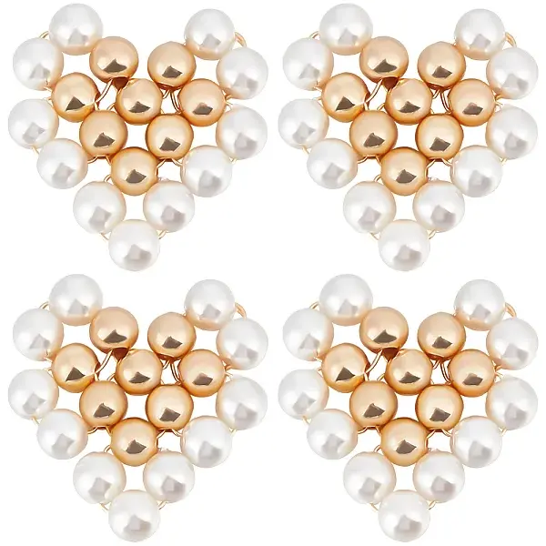 8Pcs Shell Pearl Beaded Pendants