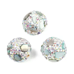 Handmade Polymer Clay Rhinestone Beads