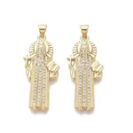 Religion Brass Micro Pave Clear Cubic Zirconia Pendants