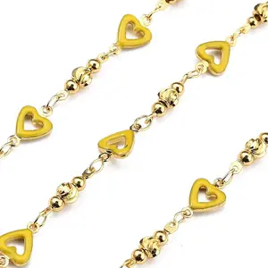 Brass Heart Link Chains