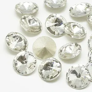 Pointed Back Glass Rhinestone Cabochons