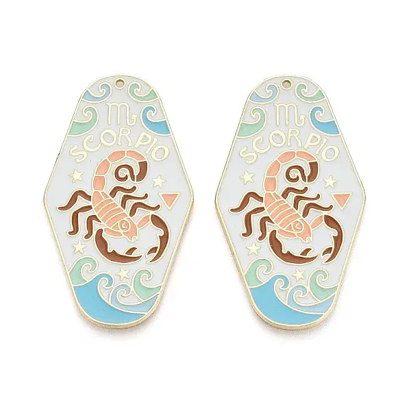 Rack Plating Alloy and Enamel Big Pendants