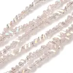 Electroplate Transparent Glass Beads Strands