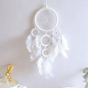 Woven Web/Net with Feather Pendant Decorations