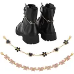 4Pcs 2 Style Alloy Enamel Boot Strap Chains