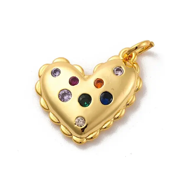 Brass Micro Pave Cubic Zirconia Pendants