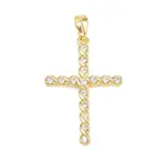 Brass Micro Pave Clear Cubic Zirconia Pendants