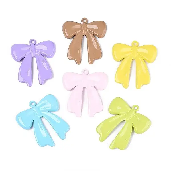 Spray Painted Alloy Big Pendants