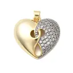 Brass Micro Pave Clear Cubic Zirconia Pendants