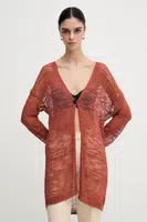 Kardigan Sisley dámský, oranžová barva, 106CM602K