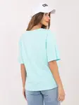 Oversize tričko v mätovej farbe