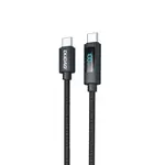 Dudao L7C kabel USB-C - USB-C s LED displejem, 100W, 1 m, černý