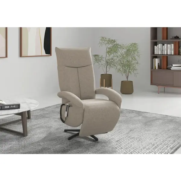 Sit & More RELAXAČNÍ KŘESLO, textil, šedohnědá