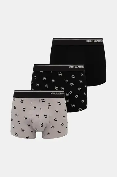 Karl Lagerfeld boxerky pánské bavlněné s elastanem 3-pack