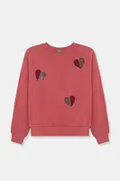 Dětská bavlněná mikina United Colors of Benetton růžová barva, s aplikací, 3J68C10NX