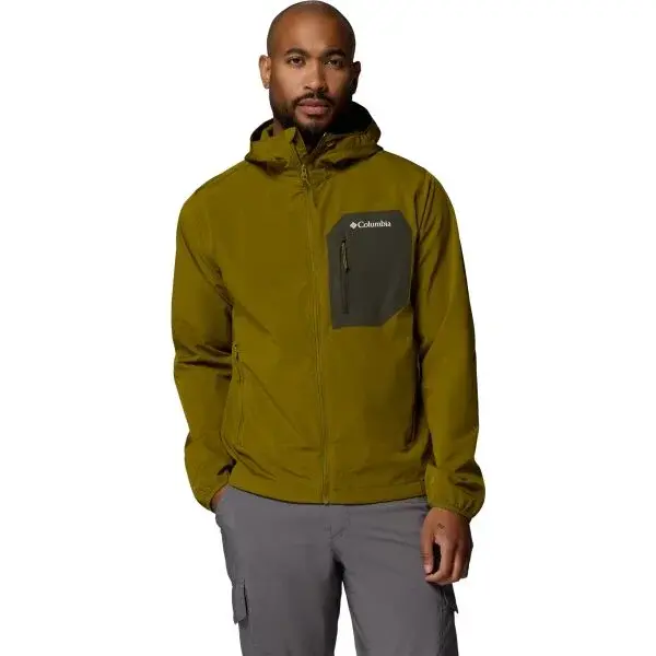 Columbia TALL HEIGHTS™ III HOODED SOFTSHELL Pánská softshellová bunda, khaki, velikost