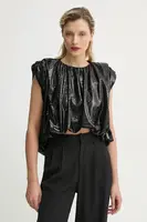 Halenka MMC STUDIO dámská, černá barva, s aplikací, BLINK.TOP