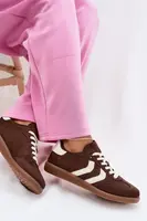 EVENTO dámske tenisky z eko semišu čokoládové Jesavella