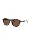 Sluneční brýle Emporio Armani pánské, hnědá barva, 0EA4247U