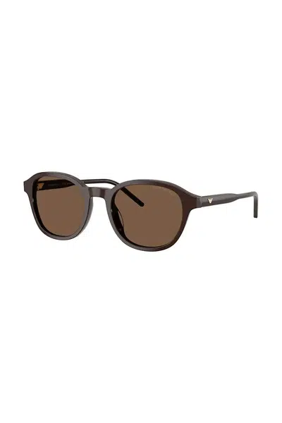 Sluneční brýle Emporio Armani pánské, hnědá barva, 0EA4247U