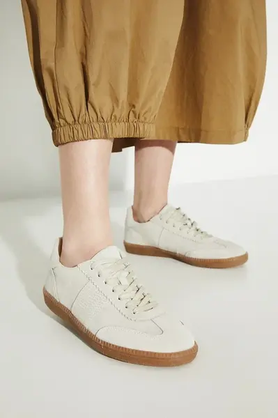 Semišové tenisky Medicine dámské, béžová barva