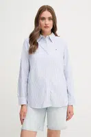 Bavlněná košile Tommy Hilfiger modrá barva, regular, s klasickým límcem, WW0WW46111