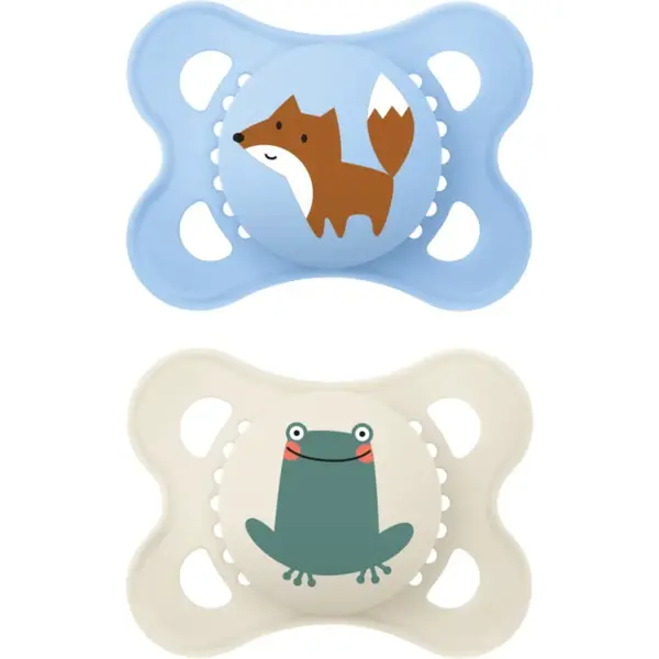 MAM Original 0+m dudlík Blue/ Nude 2 ks