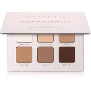SOSU Cosmetics Matte Eyeshadow Palette paletka očných tieňov odtieň Neutral 6x1.3 g