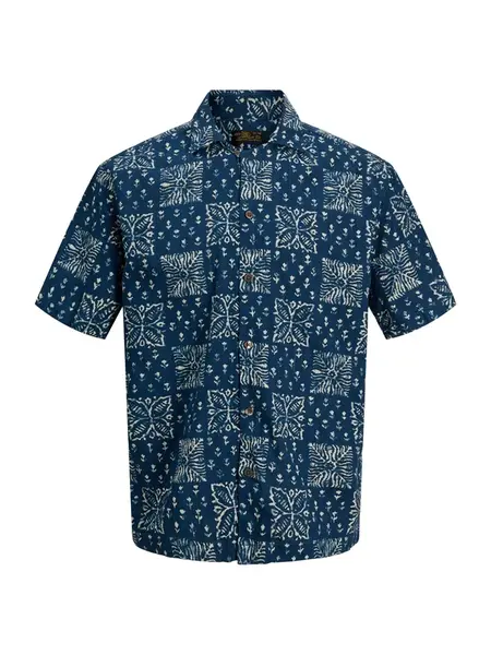 JACK & JONES Košeľa 'JPRBlulyon'  modrá / šedobiela