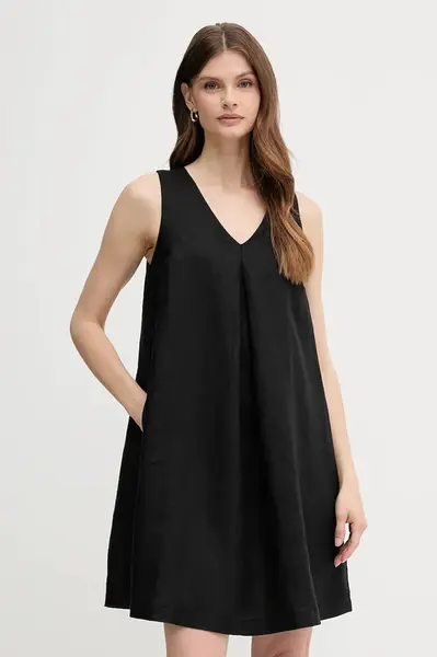 Lněné šaty United Colors of Benetton