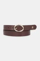 Kožený pásek Tommy Hilfiger dámský, hnědá barva, AW0AW17932