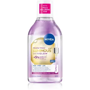 NIVEA Luminous Skin Glow čistiaca micelárna voda pre rozjasnenie pleti 400 ml